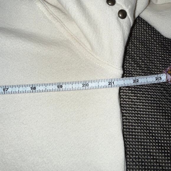 THE GREAT Pullover Crew Neck Sweatshirt Bishop Sleeve Stud Trim Size 2 - Picture 6 of 7